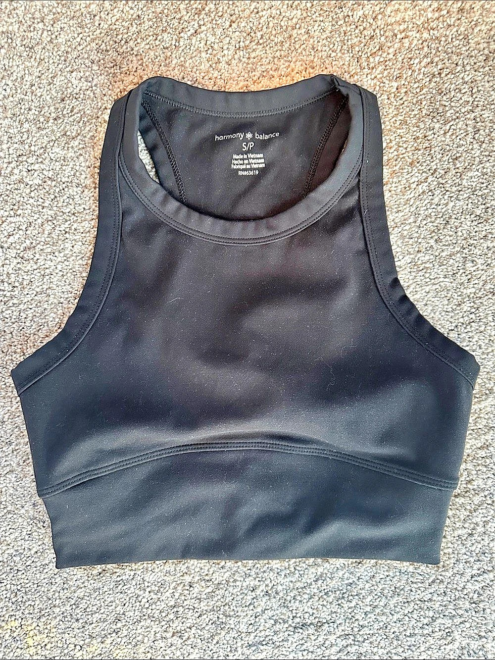 harmony balance Black Sports Bra Size Small Like New
